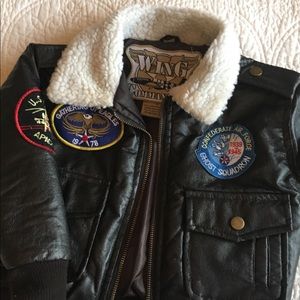 Boys top gun style bomber jacket